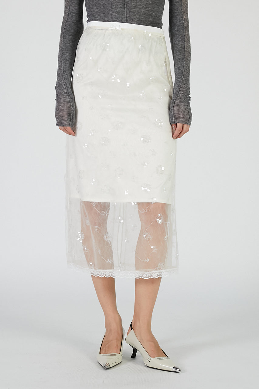 Veil Lace Layered Skirt