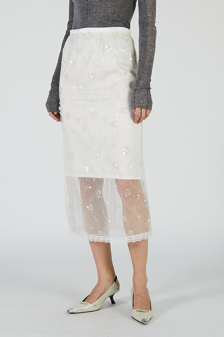 Veil Lace Layered Skirt