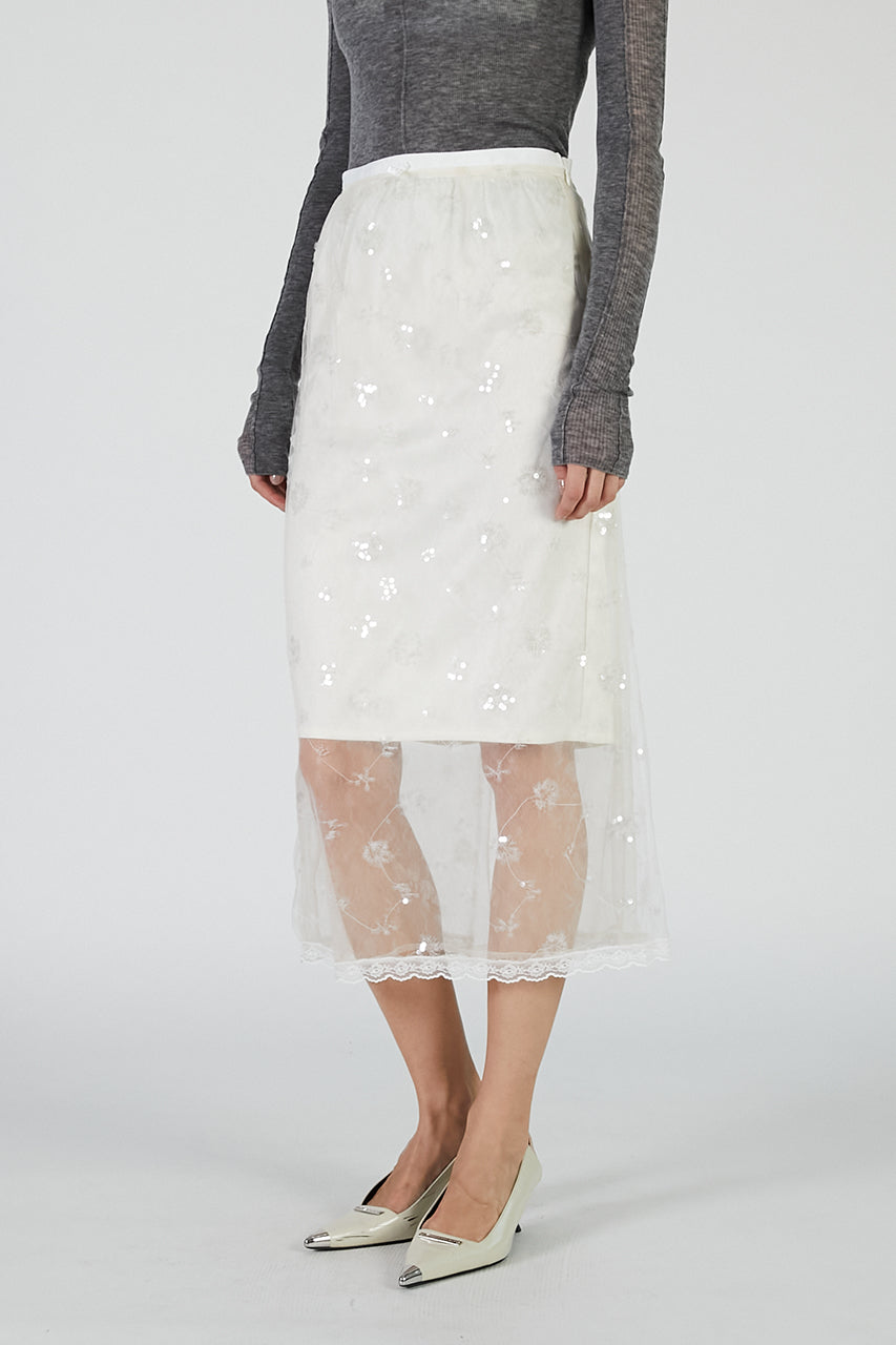 Veil Lace Layered Skirt
