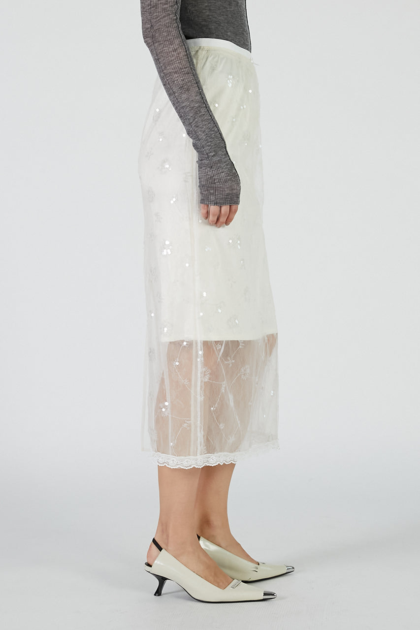 Veil Lace Layered Skirt