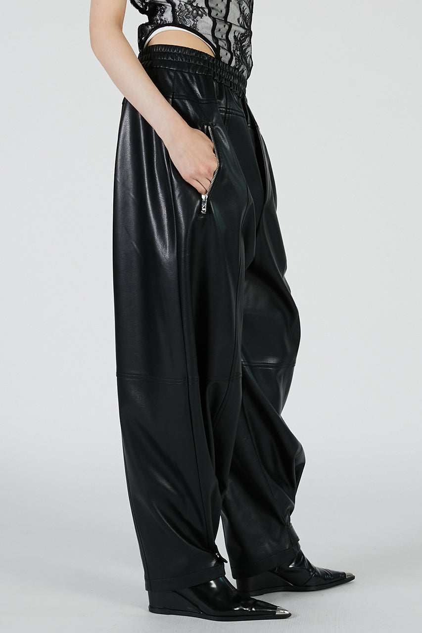 Faux Leather Jogger Pants