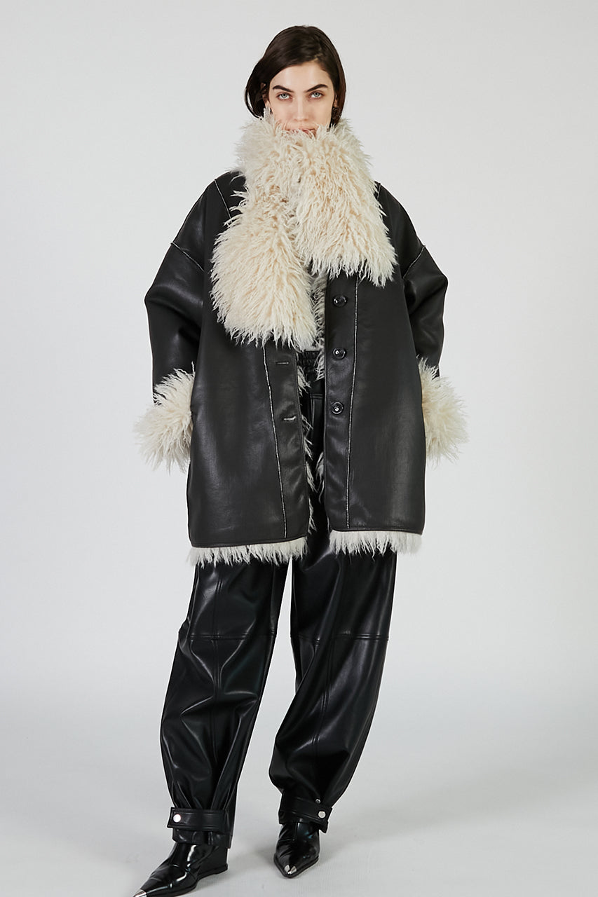 Faux Leather Jogger Pants