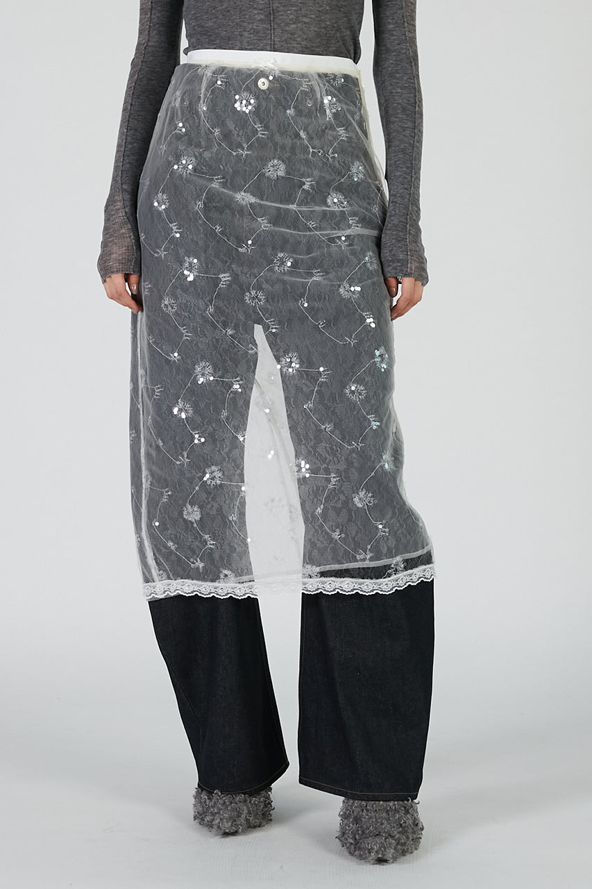 Veil Lace Layered Skirt