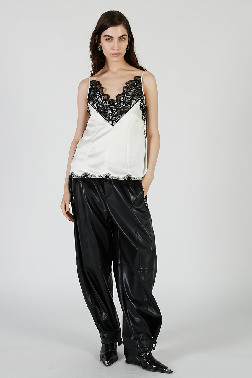 Faux Leather Jogger Pants