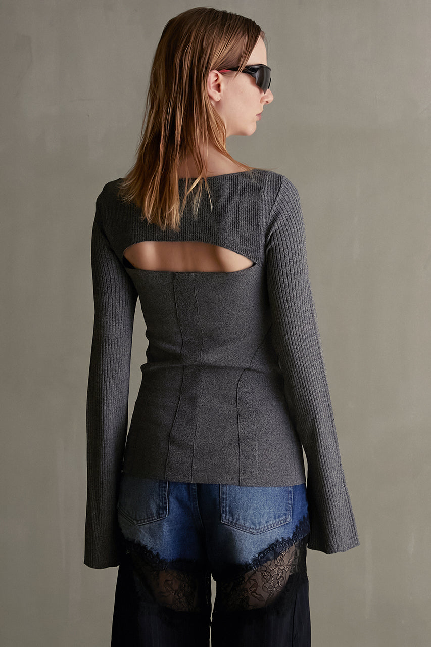 Twisted Cut Knit Top