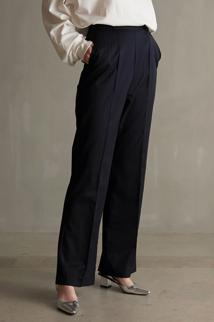 Pinstripe Wrap Layered Pants