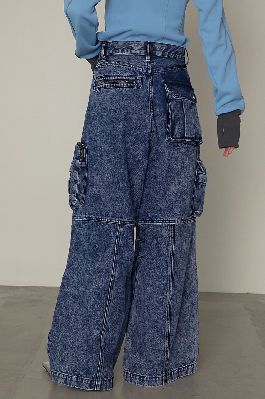 Denim Cargo Pants