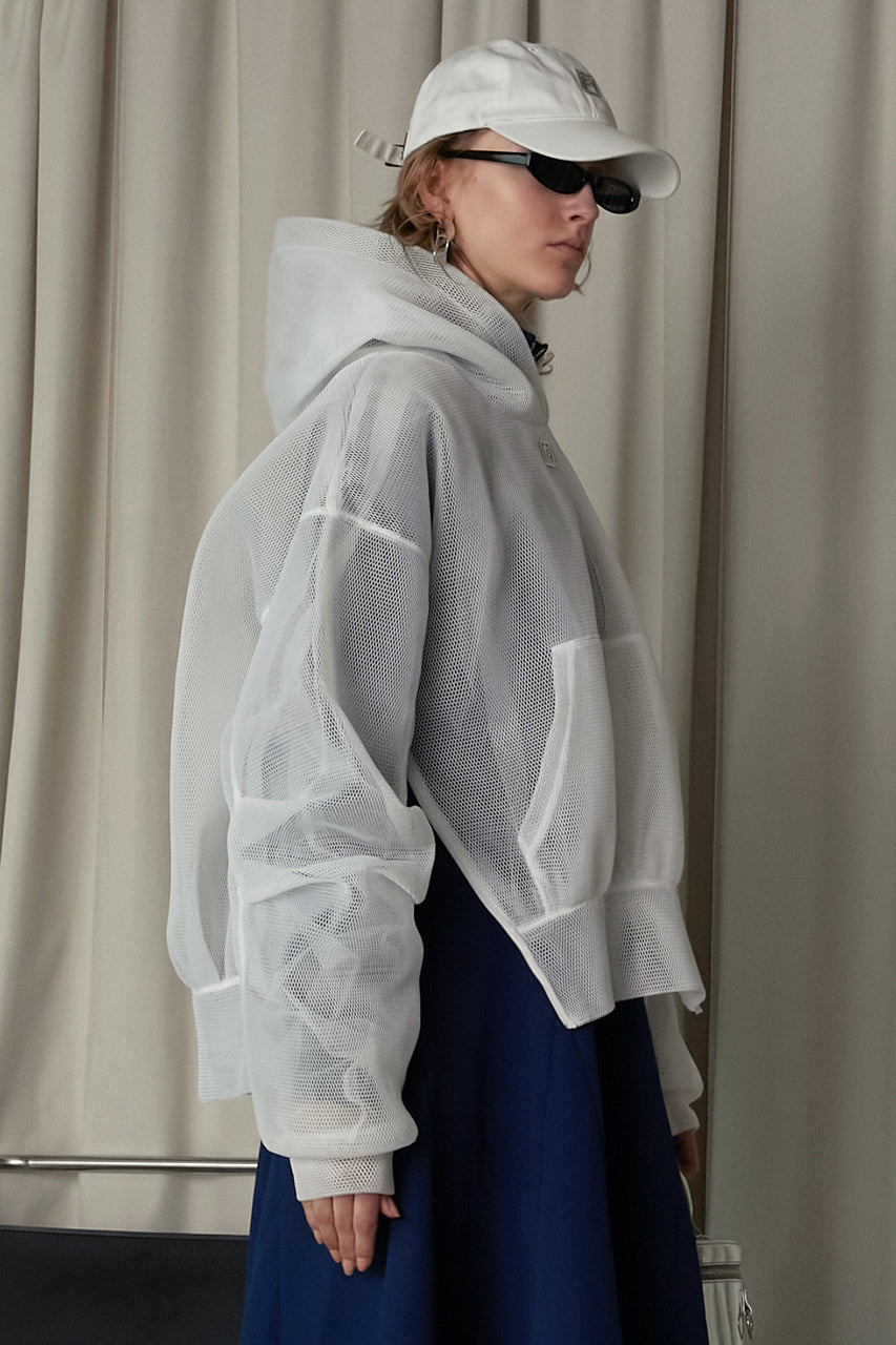 【一部予約】Double Face Mesh Over Hoodie
