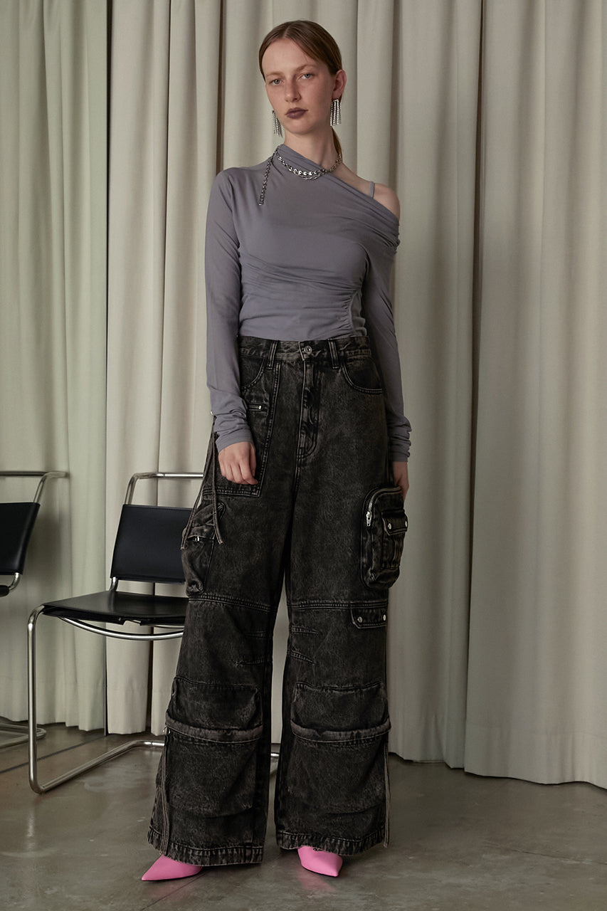 Denim Cargo Pants