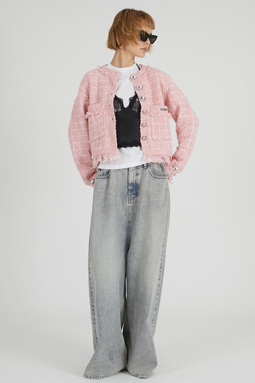 Tweed Knit Cardigan - 2025 AUTUMN