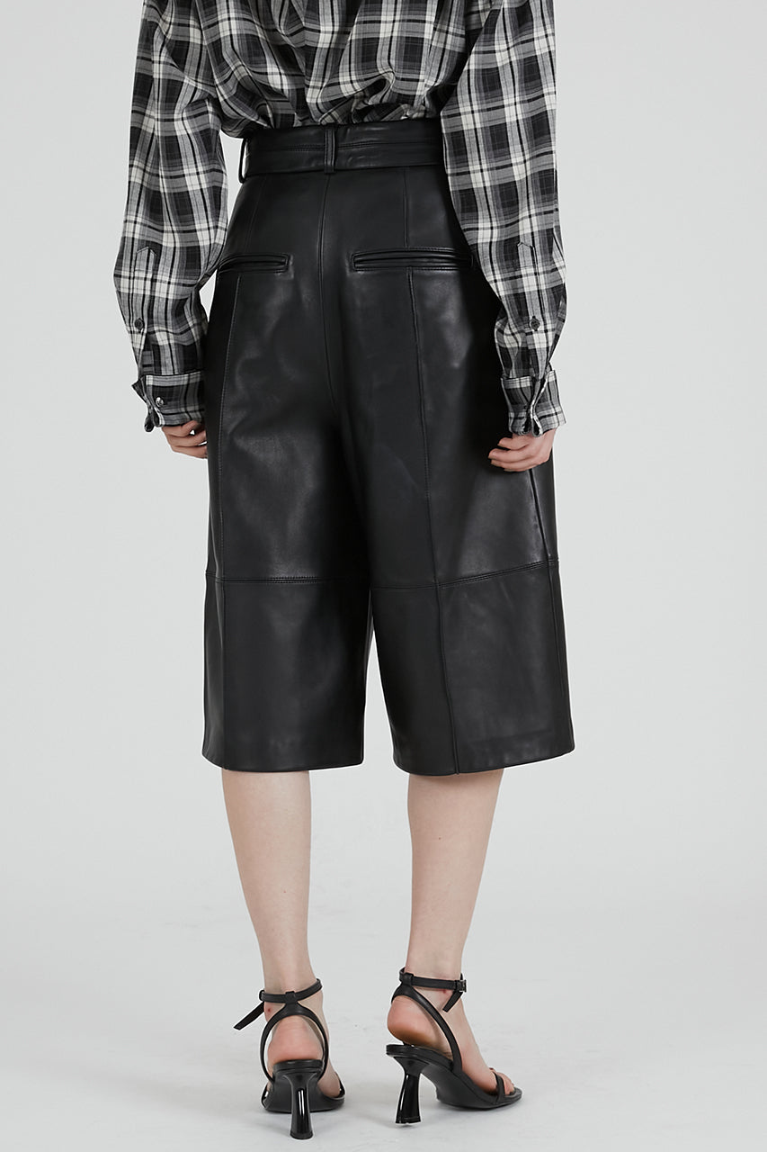 Leather Half Pants - 2025 AUTUMN