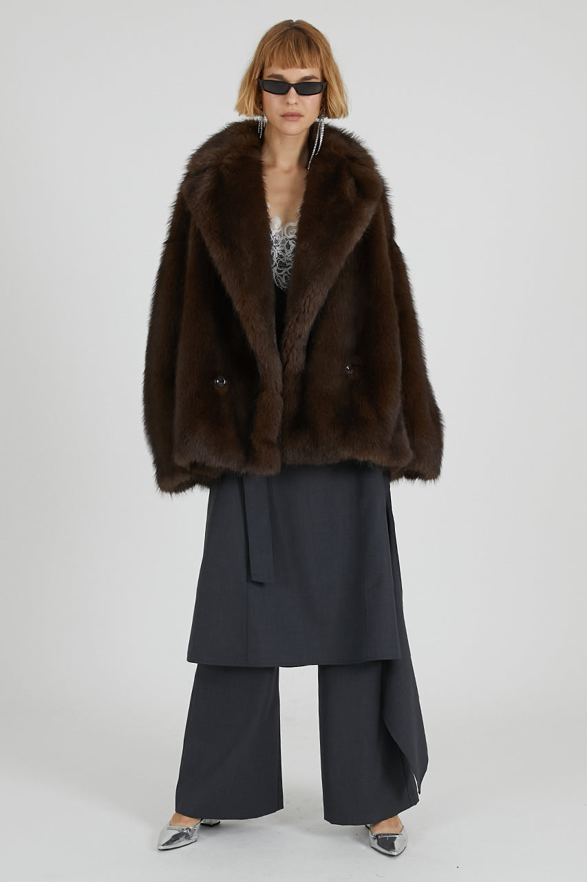 Drop Hem Layered Skirt Pants