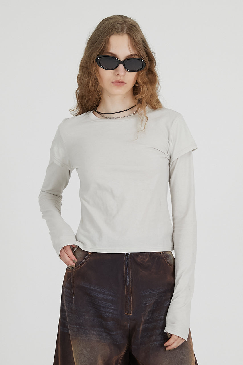 Layered Long Sleeve T-Shirt - 2025 AUTUMN