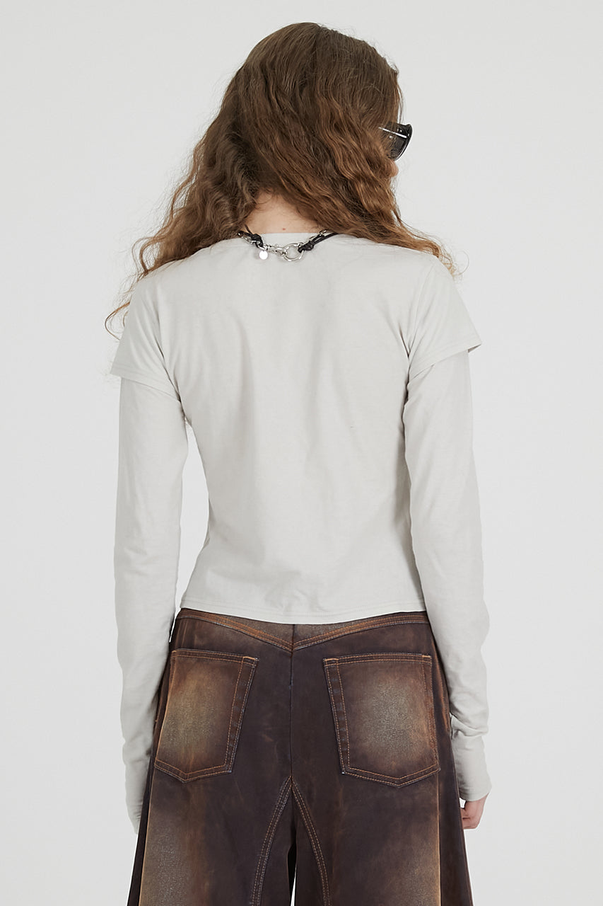 Layered Long Sleeve T-Shirt - 2025 AUTUMN