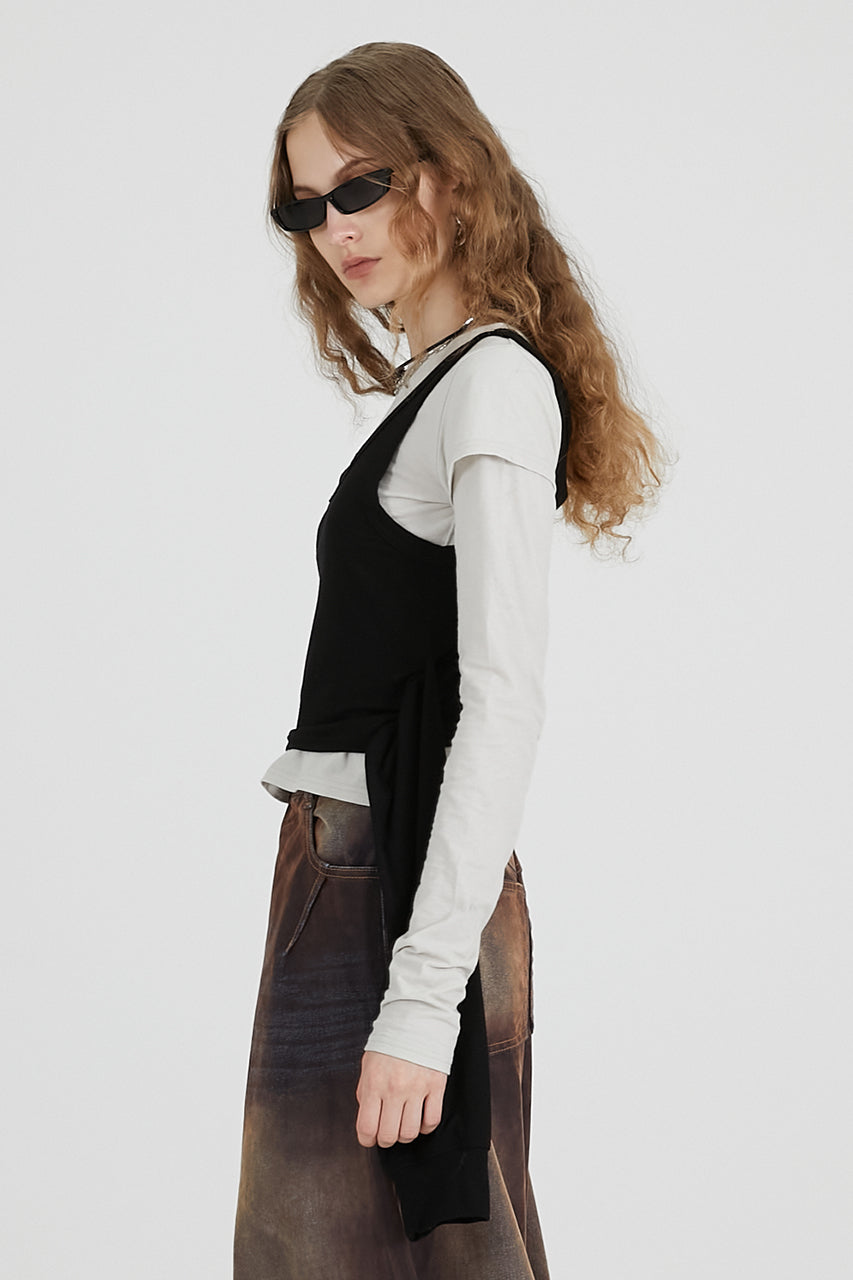 Layered Long Sleeve T-Shirt - 2025 AUTUMN
