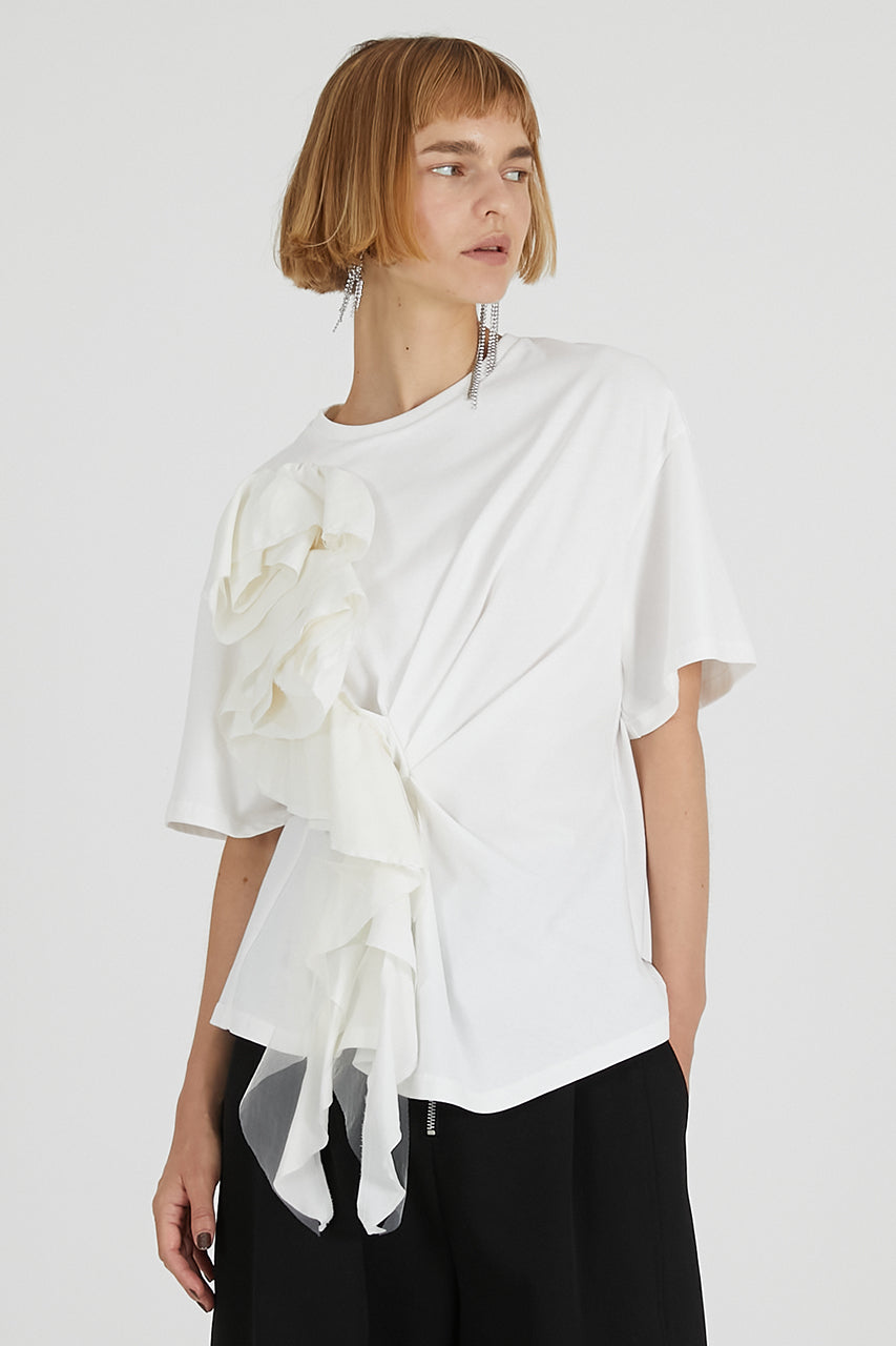 Rose Ruffled T-Shirt