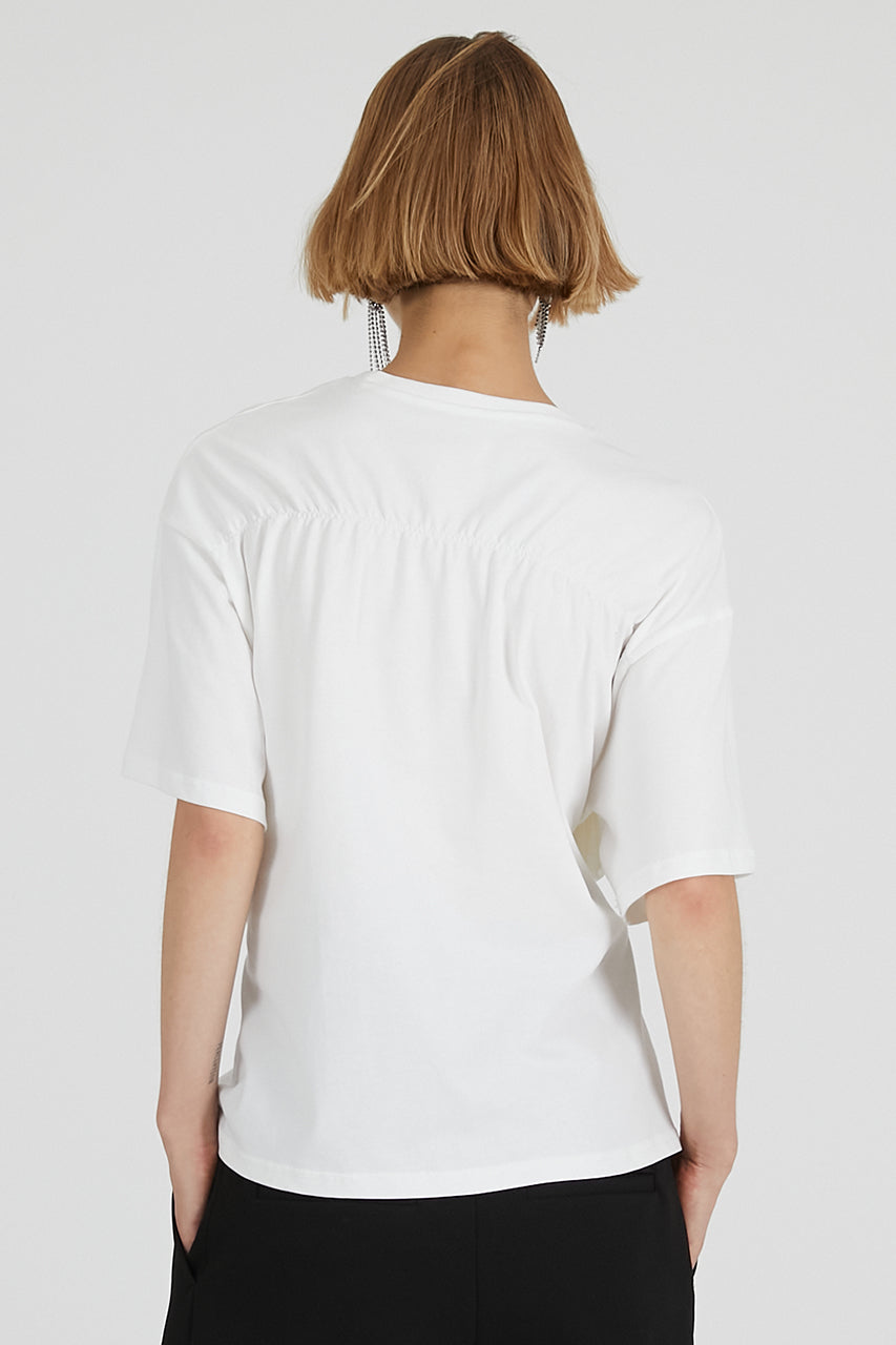 Rose Ruffled T-Shirt
