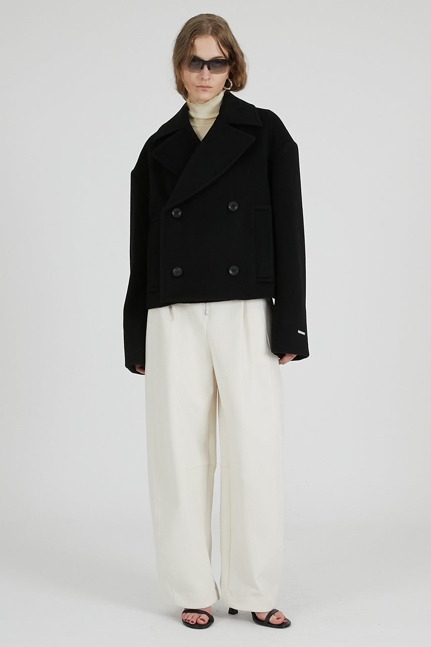 Fur layered pea coat - 2025 AUTUMN