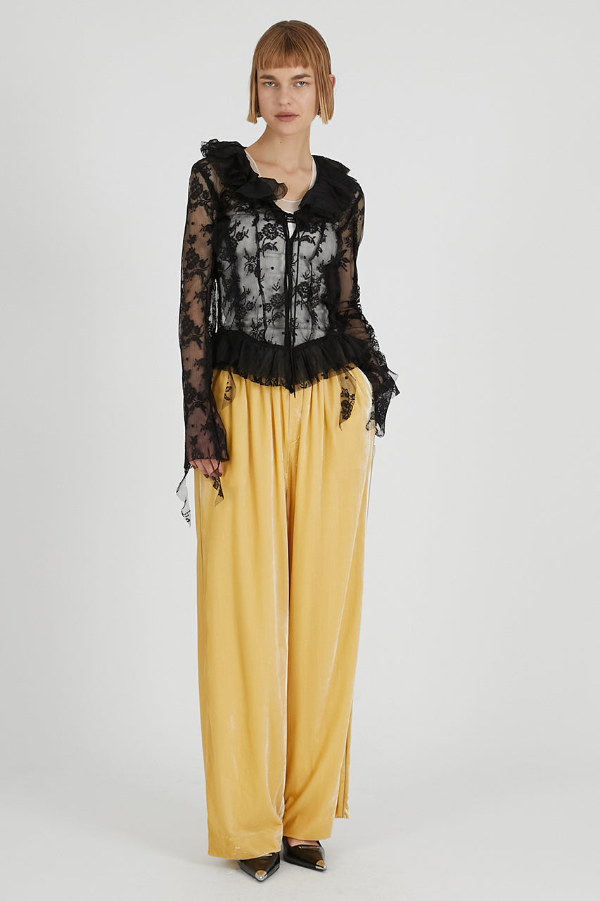 Lace Ruffled Blouse
