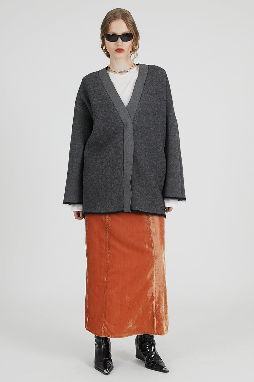 Double-faced Alpaca Knit Cardigan