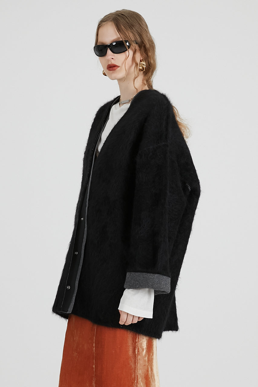 Double-faced Alpaca Knit Cardigan - 2025 AUTUMN