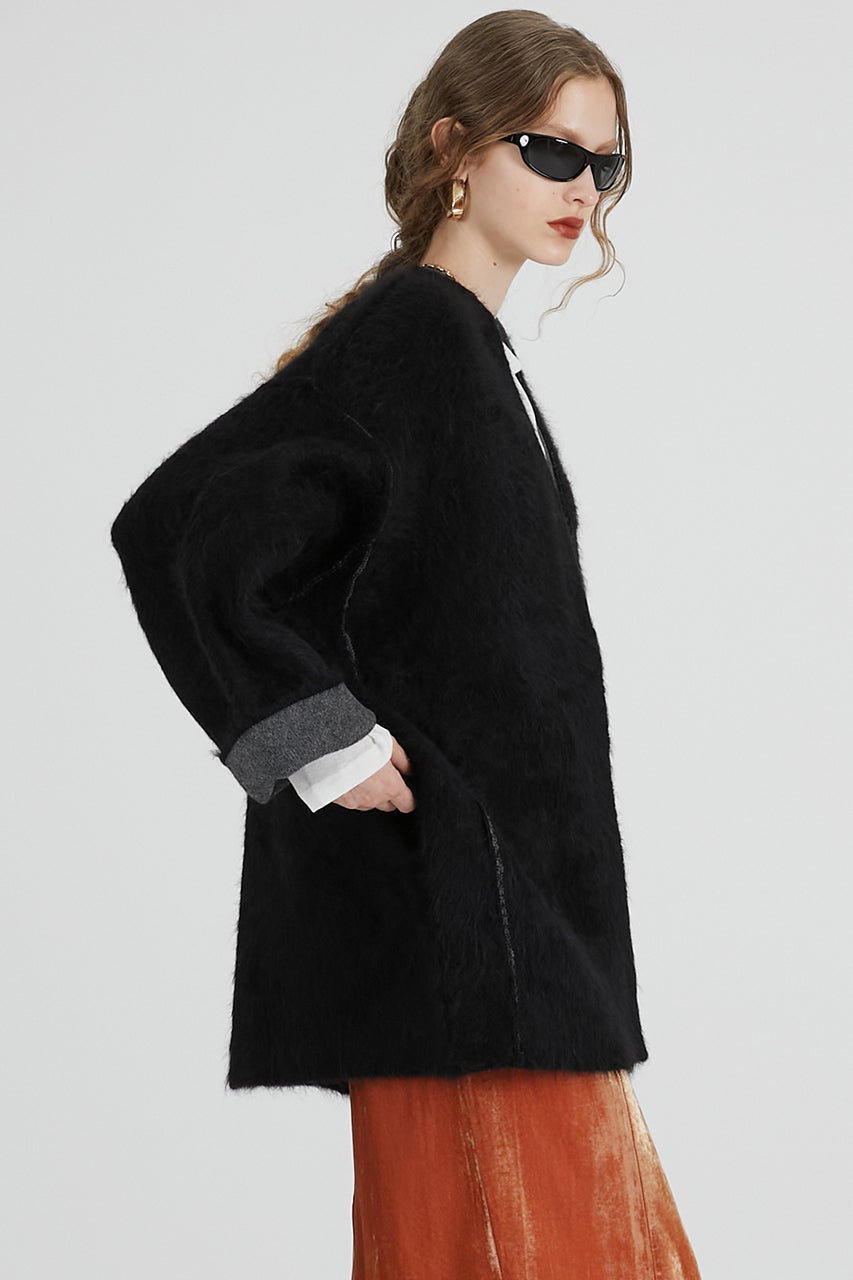 Double-faced Alpaca Knit Cardigan - 2025 AUTUMN