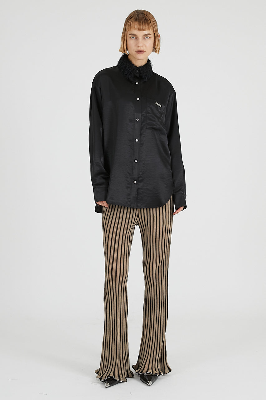 Feather Collar Shirt - 2025 AUTUMN