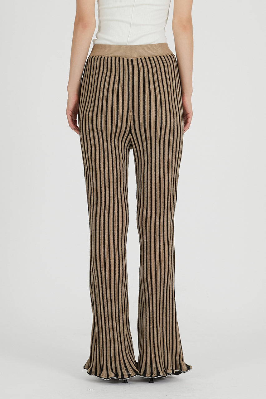 Beaded knit pants