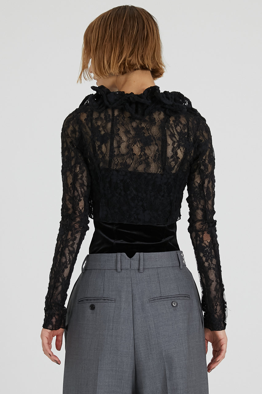 Lace Frill Wave Cardigan