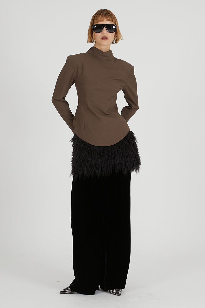 Long Faux Mini Skirt