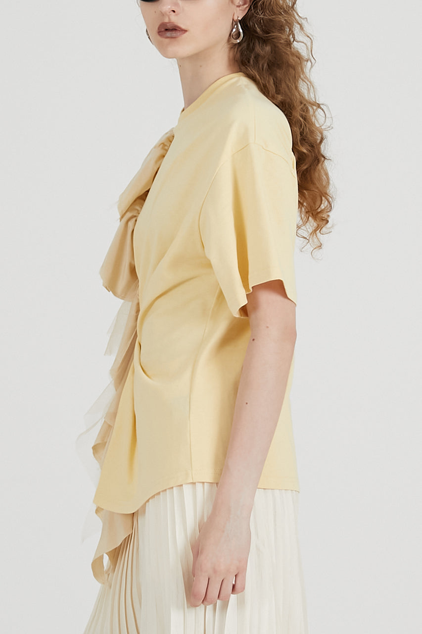 Rose Ruffled T-Shirt