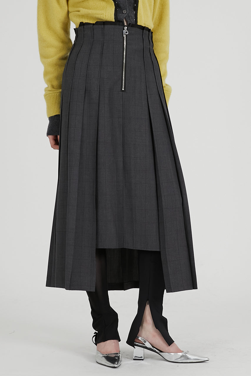 Irregular Pleated Skirt
