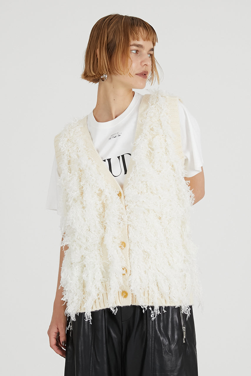 Fluffy Knit Vest - 2025 AUTUMN