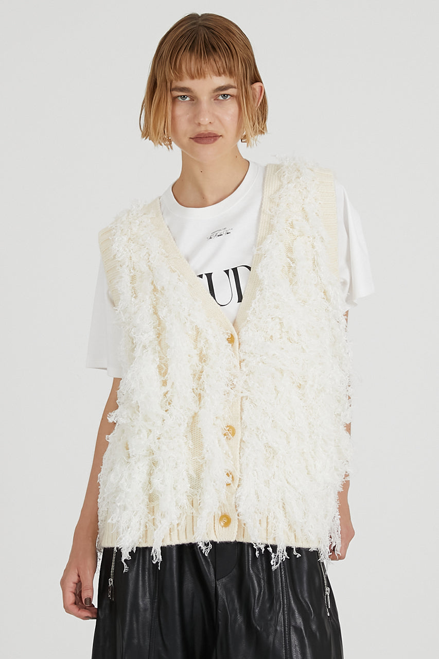 Fluffy Knit Vest - 2025 AUTUMN
