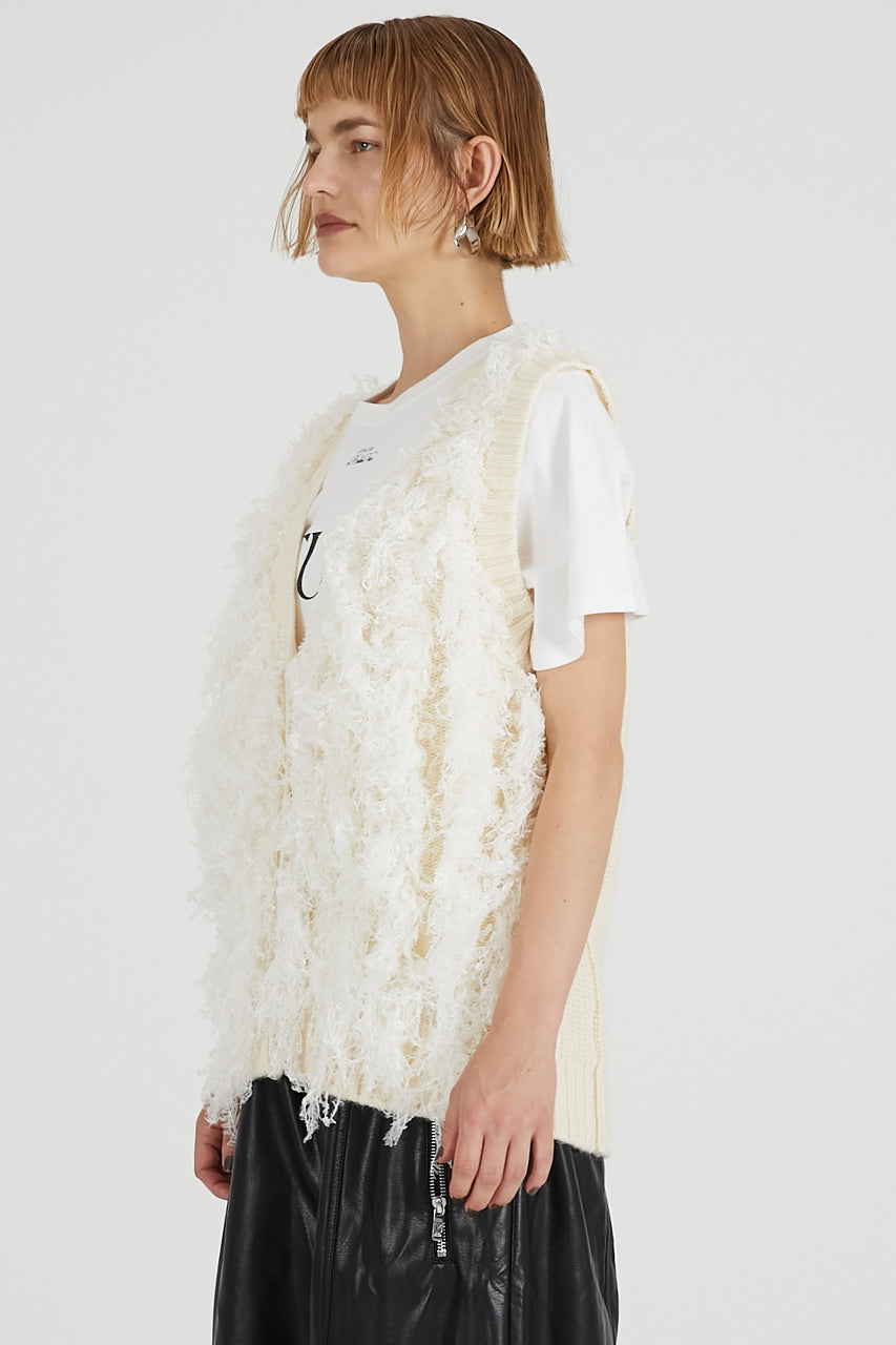 Fluffy Knit Vest - 2025 AUTUMN