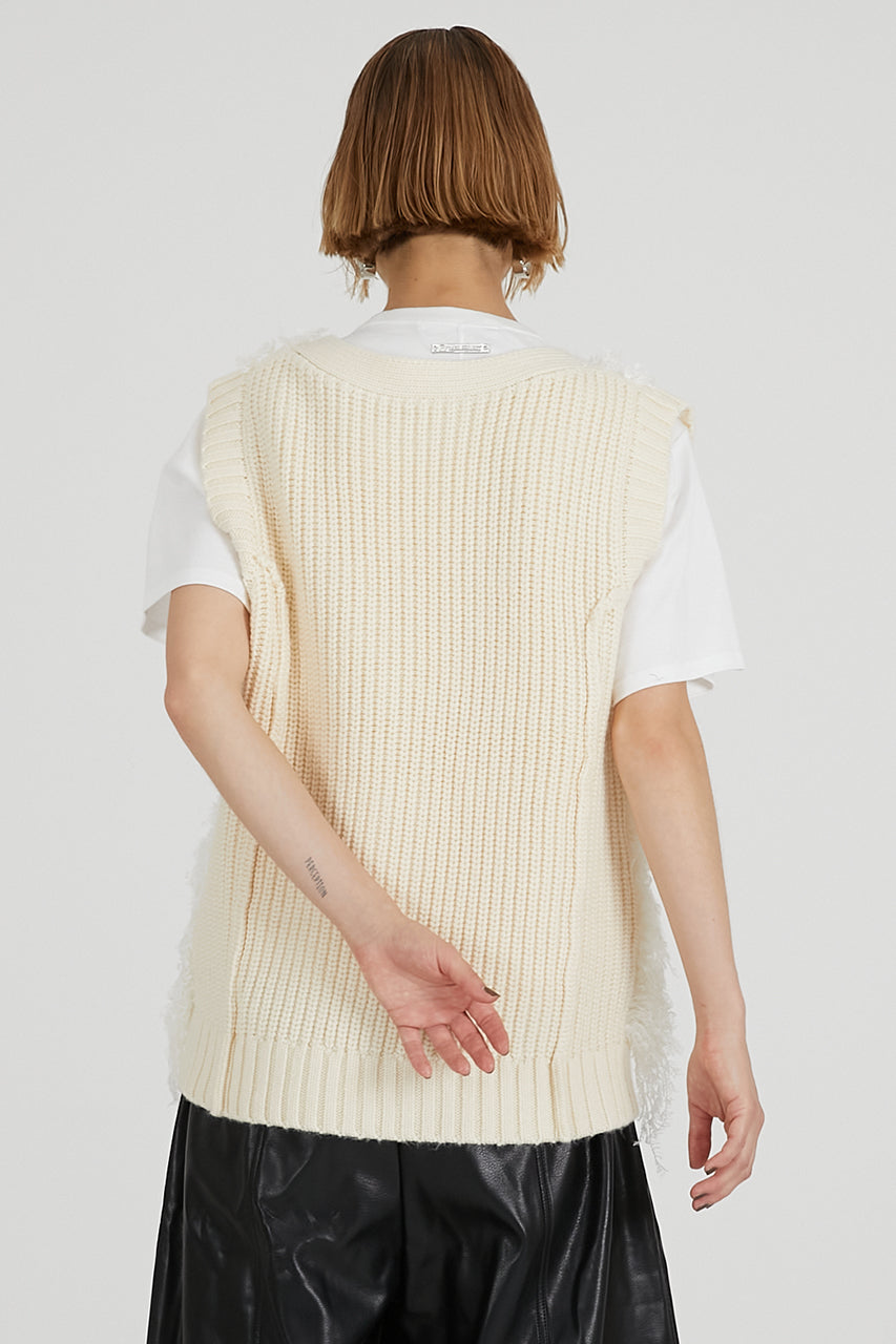 Fluffy Knit Vest - 2025 AUTUMN