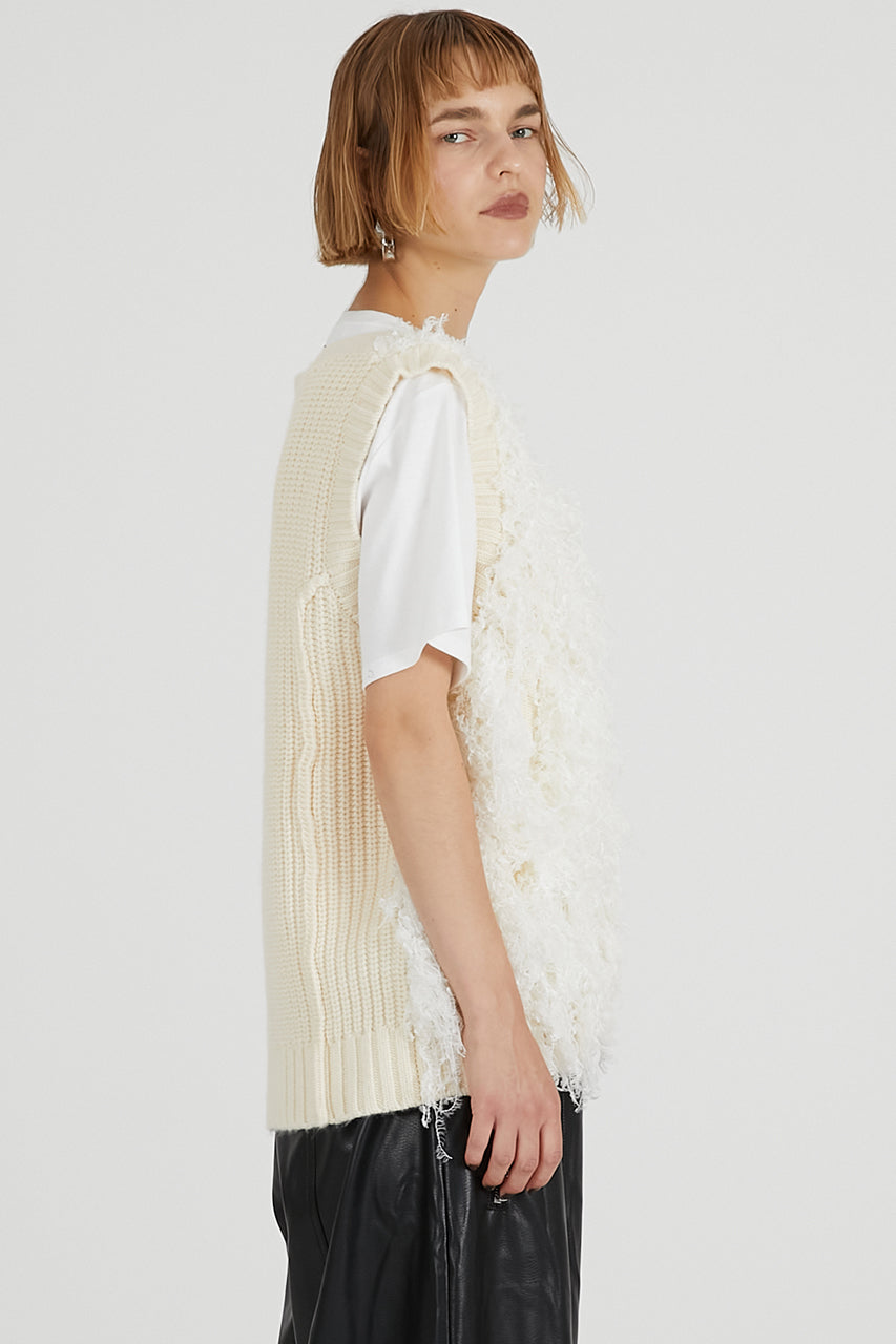 Fluffy Knit Vest - 2025 AUTUMN