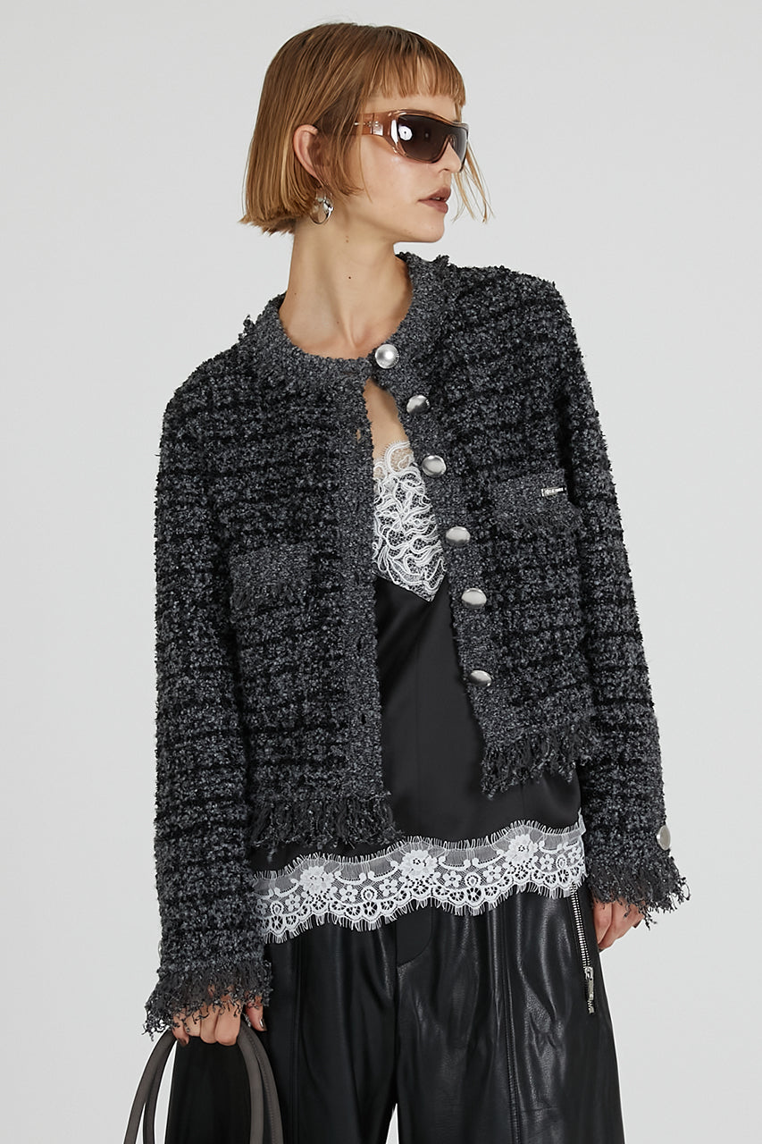 Tweed Knit Cardigan - 2025 AUTUMN
