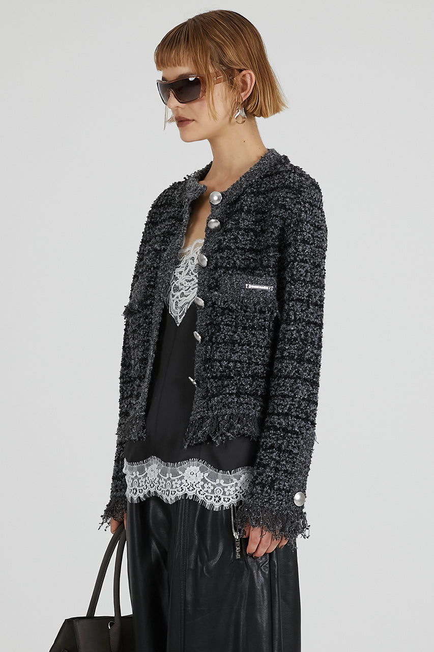 Tweed Knit Cardigan - 2025 AUTUMN