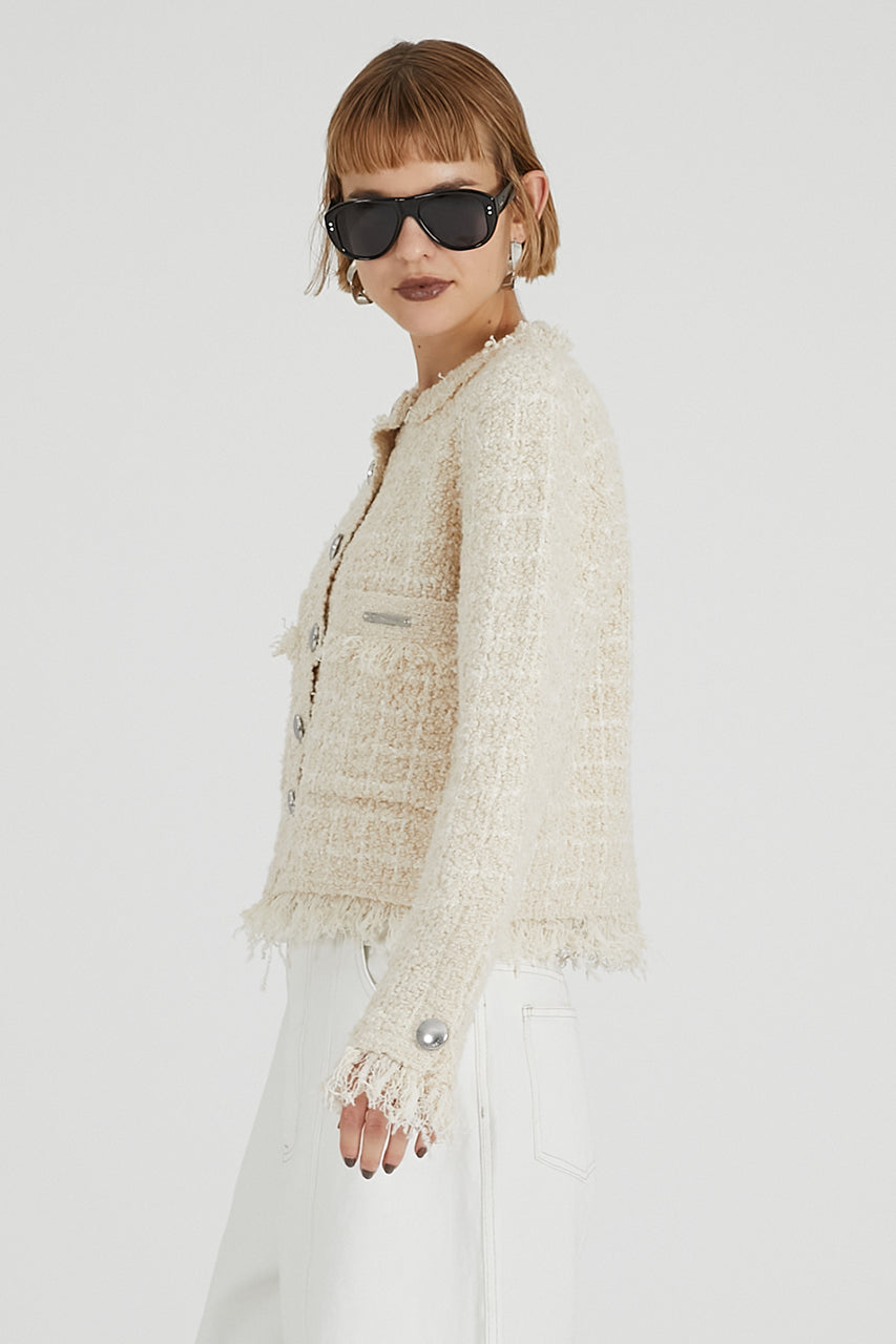 Tweed Knit Cardigan - 2025 AUTUMN