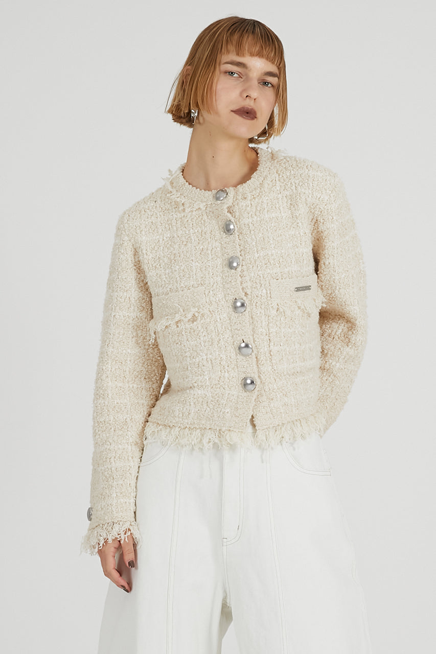Tweed Knit Cardigan - 2025 AUTUMN