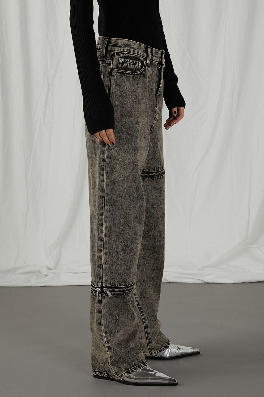 Asymmetry Fastener Denim - SALE