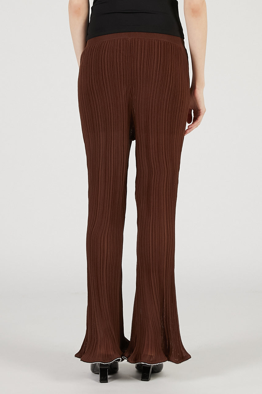 Beaded knit pants