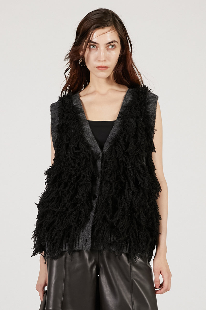 Fluffy Knit Vest