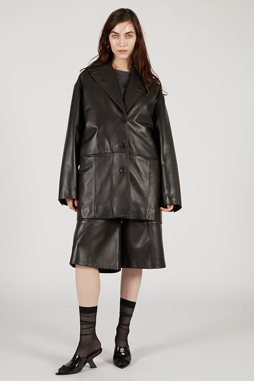 Leather Half Pants - 2025 AUTUMN