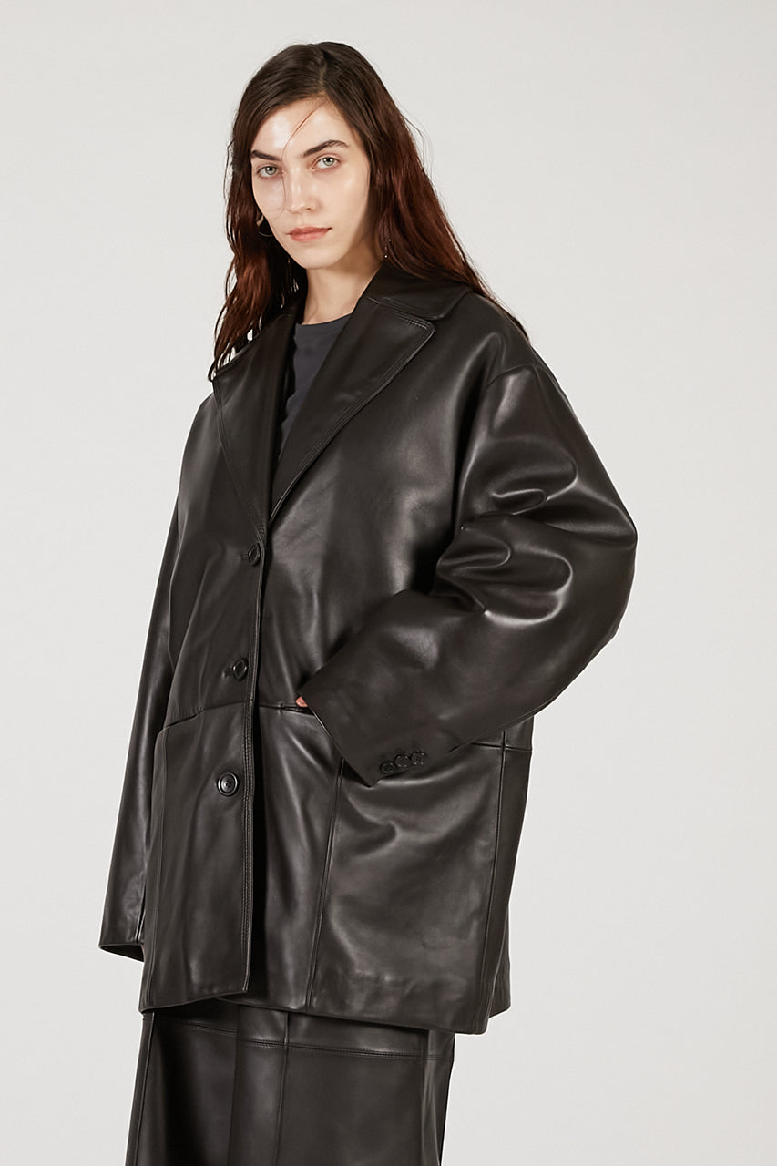 Overcoat Leather Jacket Coat - 2025 AUTUMN