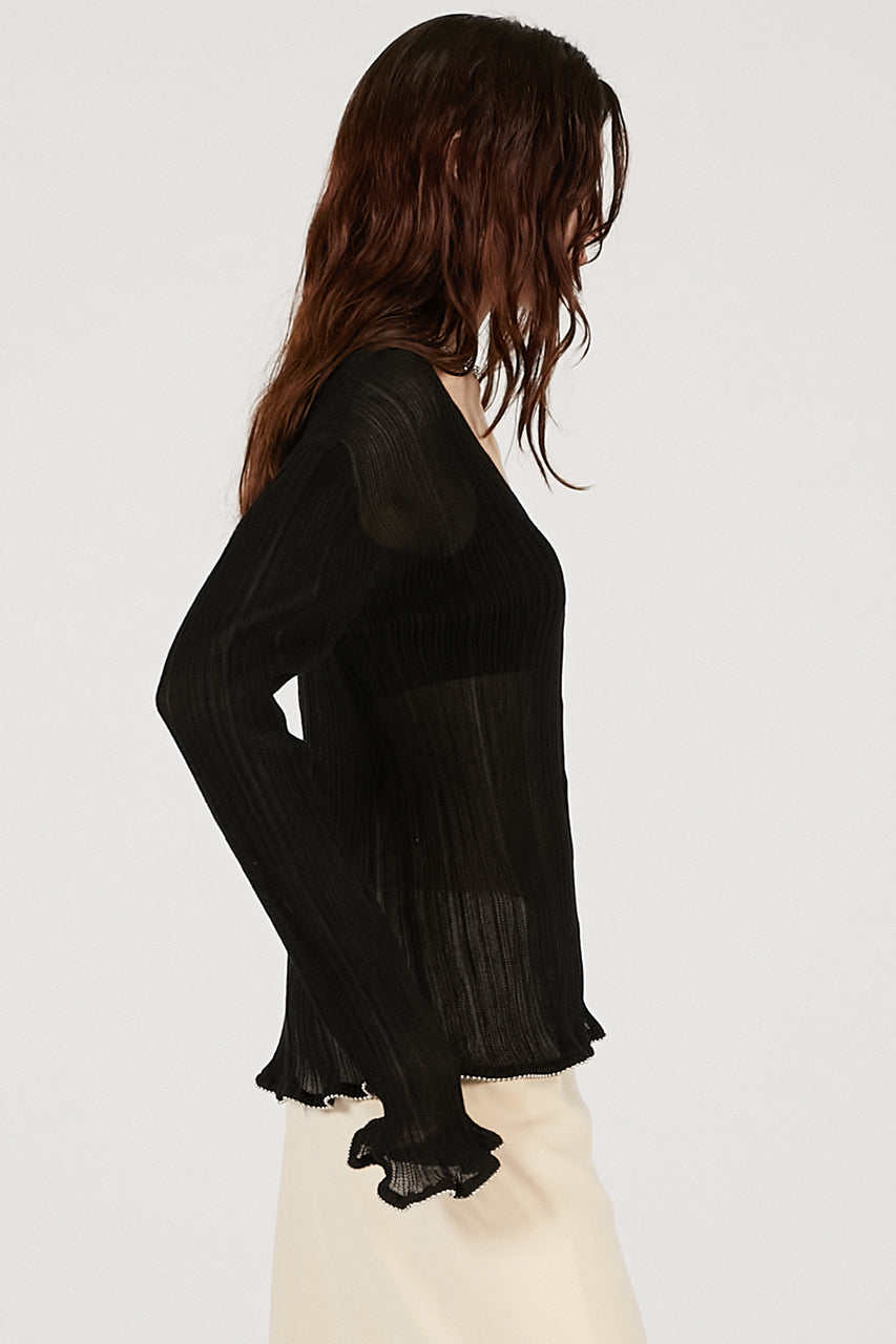 Beaded Hem Top