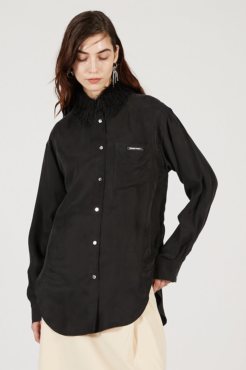 Feather Collar Shirt