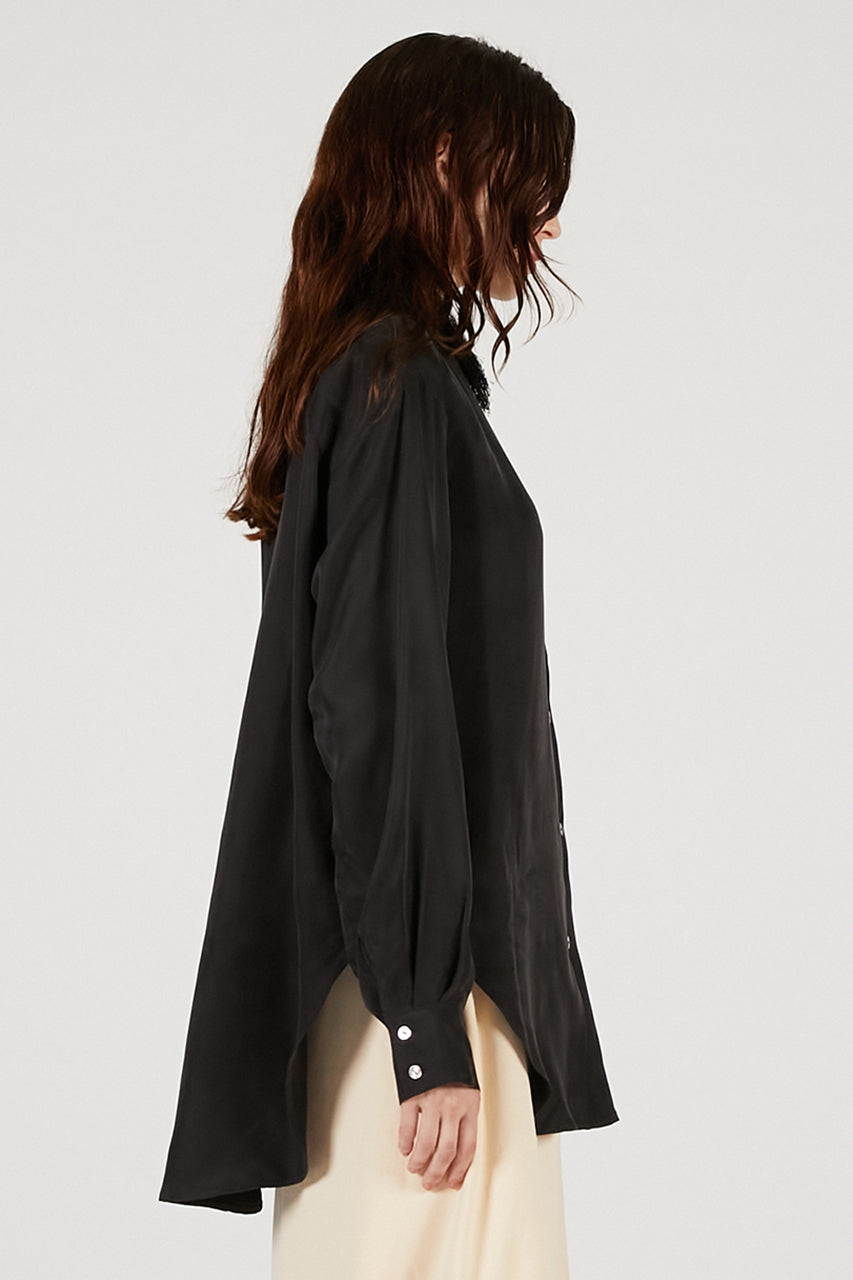 Feather Collar Shirt - 2025 AUTUMN