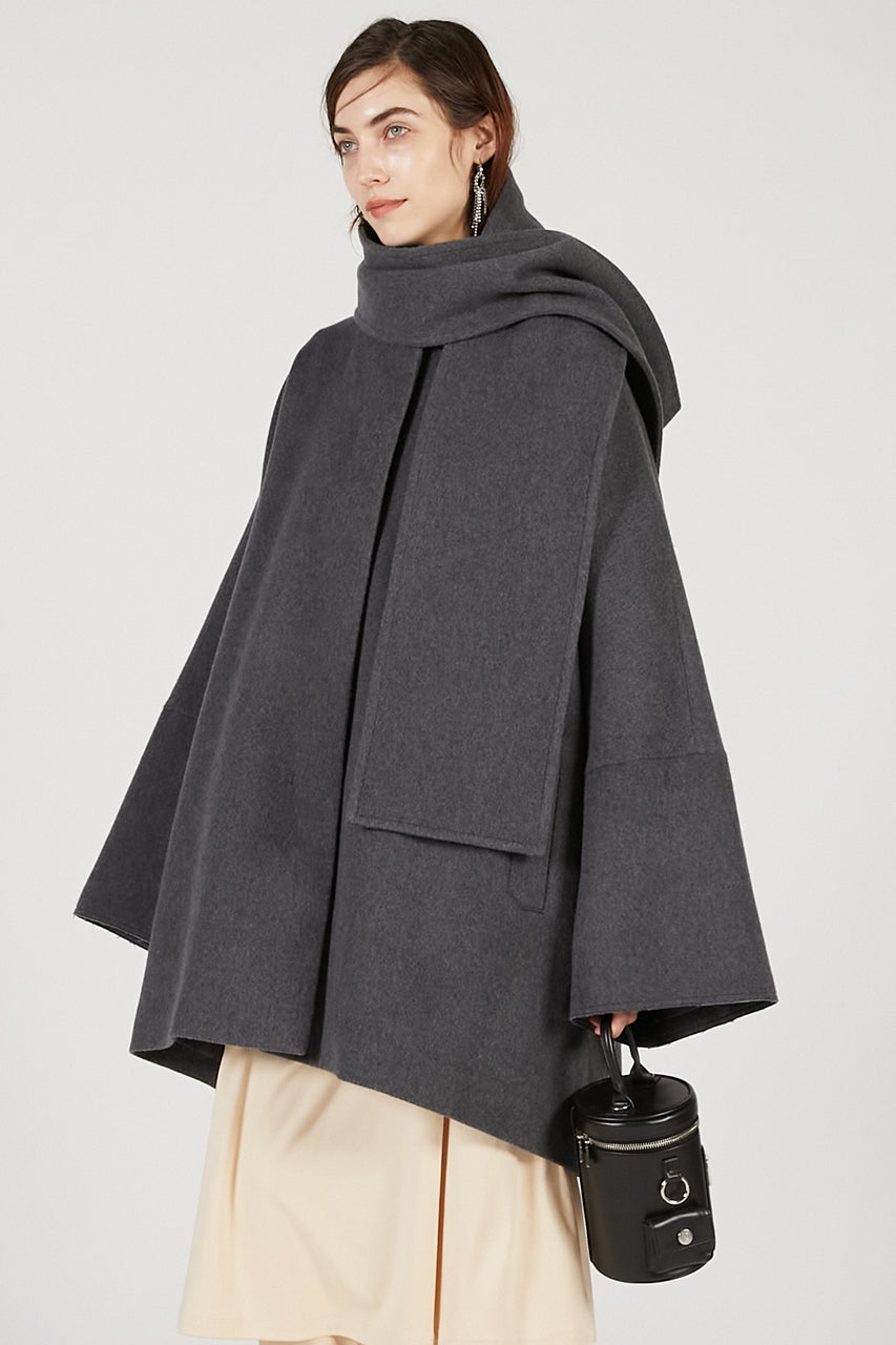 Poncho Coat with Scarf - 2025 AUTUMN